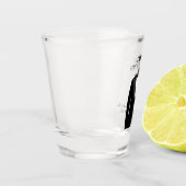 Groomsman of Best Man Wedding Black Stropdas Tuxed Shot Glas (Links)