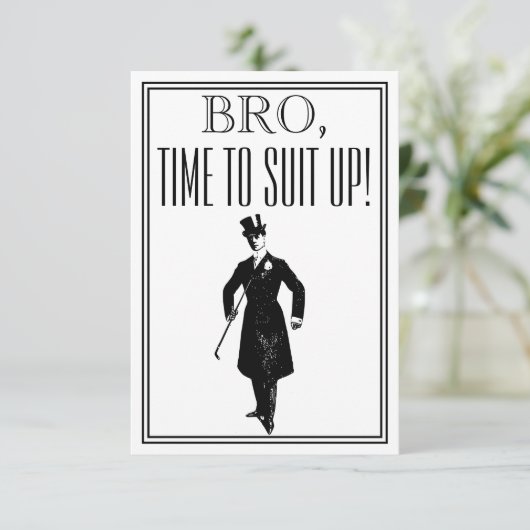 Groomsman of Beste Man Voorstel  Uitnodiging (Staand voorkant)