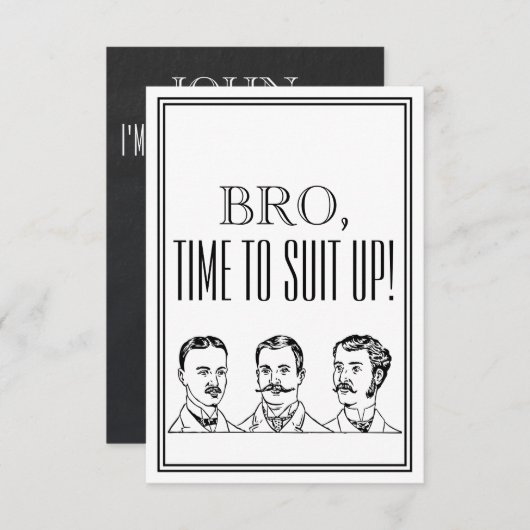 Groomsman of Beste Man Voorstel Uitnodiging (Voorkant / Achterkant)