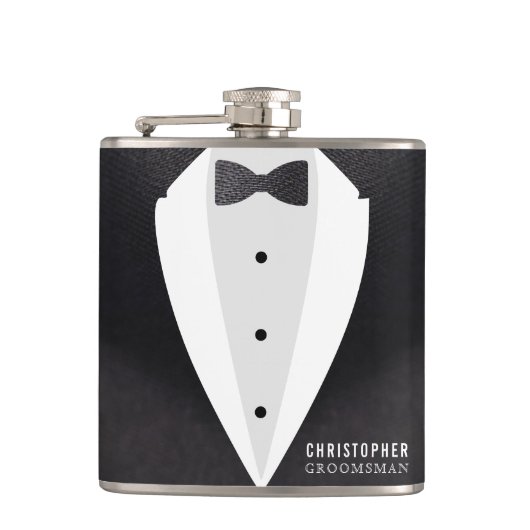 Groomsman pak bruiloft gunst heupfles (Voorkant)