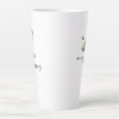 Groomsman Palm Leaf Bruiloft Feest Gift Latte Mok (Voorkant)