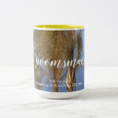 Groomsman Palm Trees Gepersonaliseerde Mokken (Center)