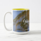 Groomsman Palm Trees Gepersonaliseerde Mokken (Links)