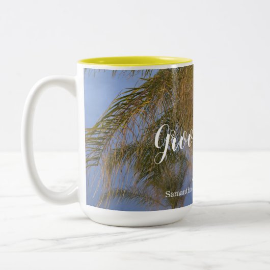 Groomsman Palm Trees Gepersonaliseerde Mokken (Links)