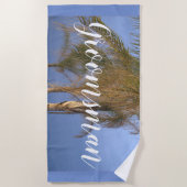 Groomsman Palm Trees Strandlaken (Voorkant)