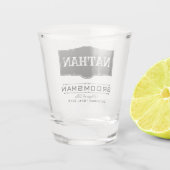 GROOMSMAN PERSONALISED SHOT GLASS GLAS (Achterkant)
