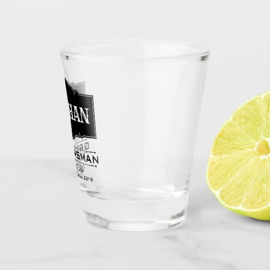GROOMSMAN PERSONALISED SHOT GLASS SHOT GLAS (Rechts)