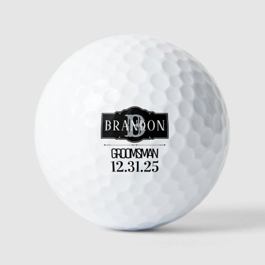 GROOMSMAN PERSONALISEERDE GOLF-BALLEN GOLFBALLEN (Voorkant)