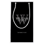 Groomsman persoonlijke moderne grafische tas met k klein cadeauzakje (Voorkant)