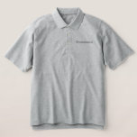 Groomsman Polo Shirt<br><div class="desc">Groomsman Polo Shirt is afgebeeld in Heather Grey met Grijs geborduurde tekst. Pas dit object aan of koop het op de aangegeven manier.</div>
