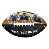 Groomsman Proposal 3 Photo Brown & Black American Football (Voorkant)