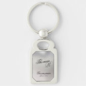 Groomsman  rechthoek Keepsake Sleutelhanger (Voorkant)