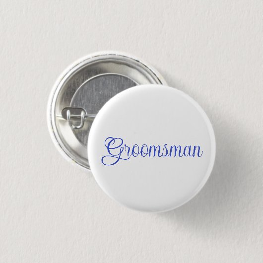 Groomsman Ronde Button 3,2 Cm (Voorkant /achterkant)