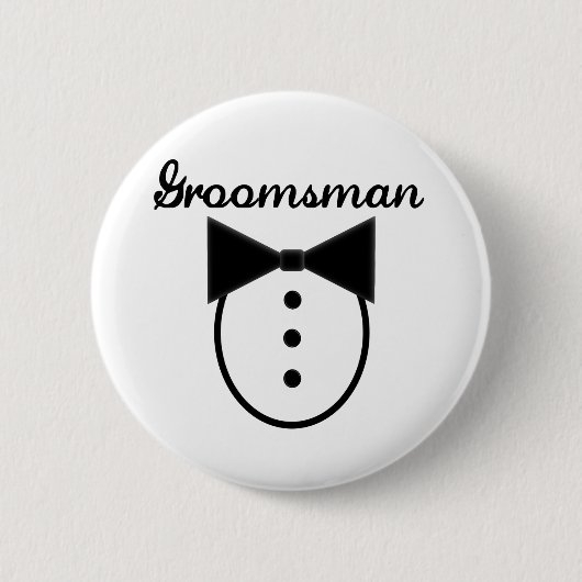 Groomsman Ronde Button 5,7 Cm (Voorkant)