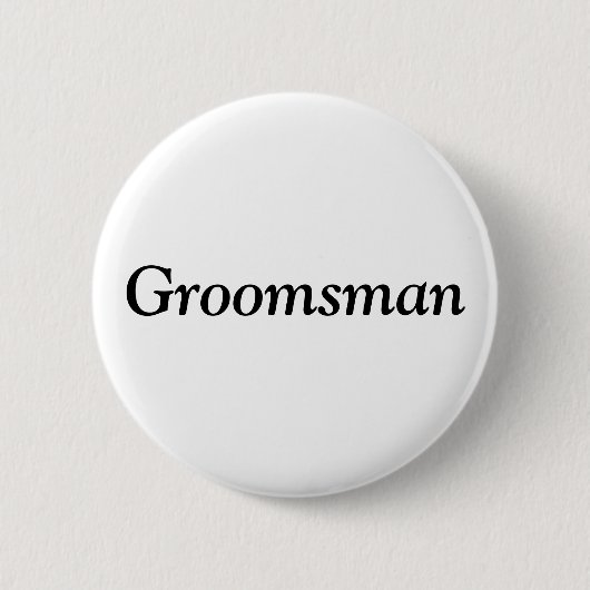Groomsman Ronde Button 5,7 Cm (Voorkant)