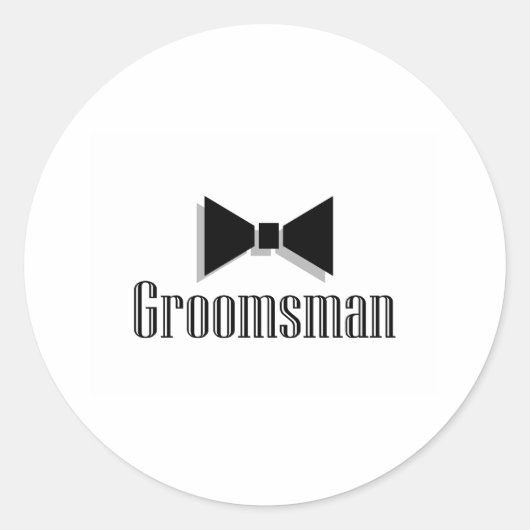 Groomsman Ronde Sticker (Voorkant)