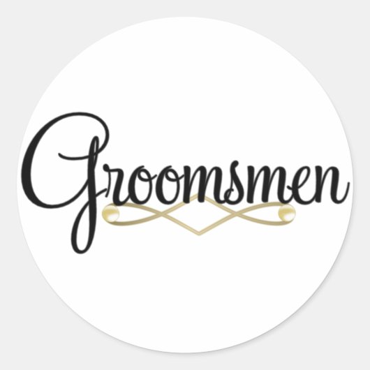 Groomsman Ronde Sticker (Voorkant)