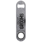 Groomsman Rustic Gray Wood - Aangepaste balk Speed Flessenopener (Achterkant)