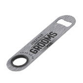 Groomsman Rustic Gray Wood - Aangepaste balk Speed Flessenopener (Achterkant Gekanteld)