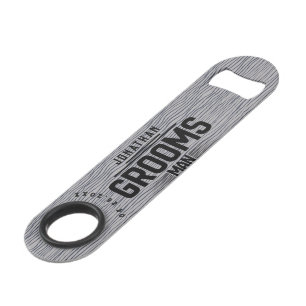 Groomsman Rustic Gray Wood - Aangepaste balk Speed Flessenopener