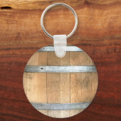 Groomsman Rustic Whiskey Barrel Sleutelhanger (Achterkant)