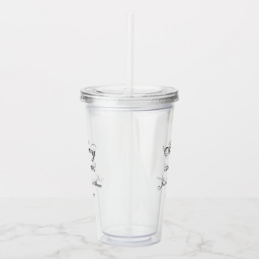 Groomsman Script Gepersonaliseerd Acryl Drinkbeker (Rechts)