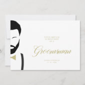 Groomsman Silhouette Simple Wedding proposal Kaart (Voorkant)