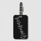 Groomsman Silver Foil Bagagetas Label Bagagelabel (Voorkant (verticaal))