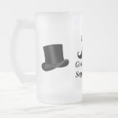 Groomsman snor en Top Hoed Frosted Glass Mok (Links)