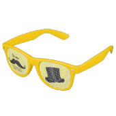 Groomsman snor en top hoed volwassen partij retro zonnebril (Gekanteld)