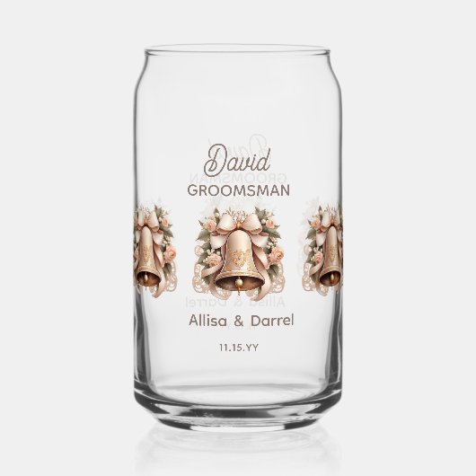 Groomsman Soda Glass Blikvorm Glas (Achterkant)