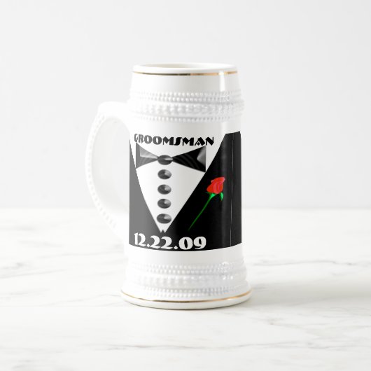 Groomsman Stein - Bierpul (Voorkant links)