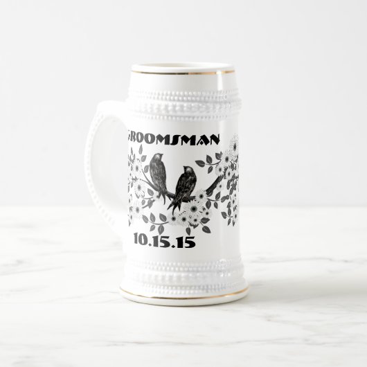 Groomsman Stein - Vogels Bierpul (Voorkant links)