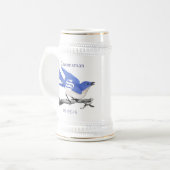 Groomsman Stein Wedding  Bluebird Bierpul (Voorkant links)
