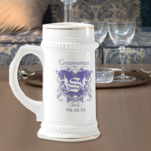 GroomsMan Stein Wedding  Lions Bierpul