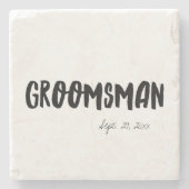 Groomsman Stenen Onderzetter (Voorkant)