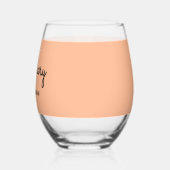 Groomsman Stijlvolle perzik minimalistisch geperso Wijnglas Zonder Voet (Links)