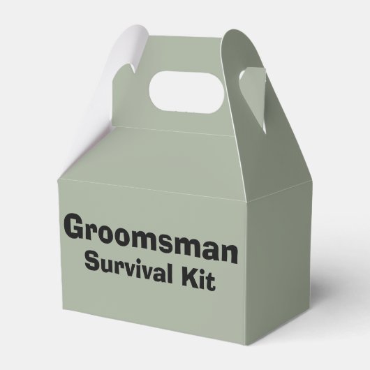 "Groomsman" Survival Kit Box Bedankdoosjes (Voorkant Zijde)