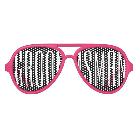 Groomsman Swag Party Shades Aviator Zonnebril (Voorkant)