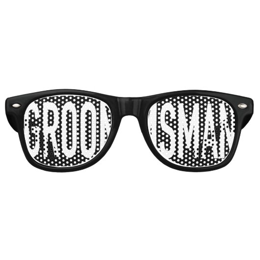 Groomsman Swag Party Shades Retro Zonnebril (Voorkant)