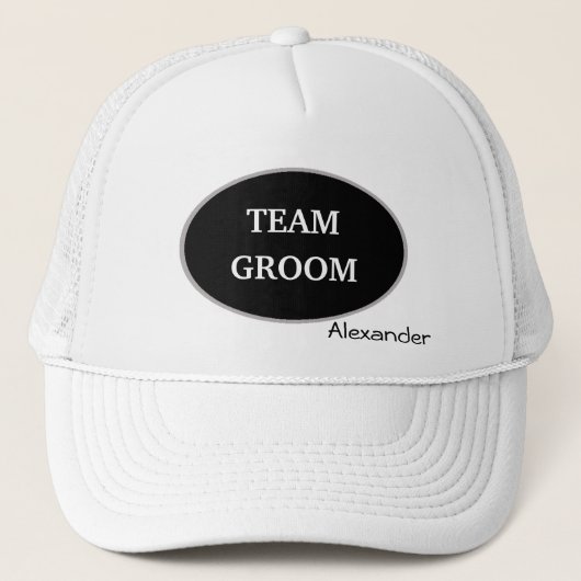 Groomsman Team Groom Persoonlijk Trucker Pet (Voorkant)