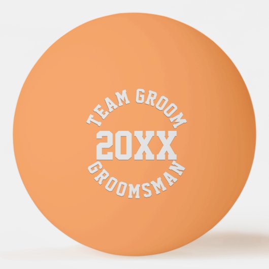 Groomsman Team Groom Wedding Favor Ping Pong Ball (Voorkant)