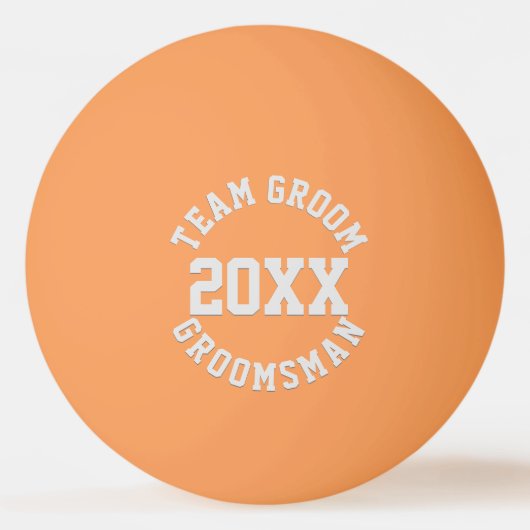 Groomsman Team Groom Wedding Favor Ping Pong Ball (Achterkant)