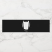 Groomsman Team Groom zwarte smoking Bachelor Party Waterfles Etiket (Enkel label)