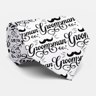 Groomsman tekst bruiloft stropdas