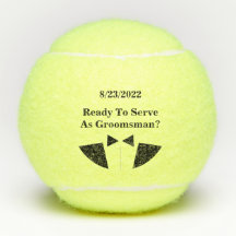 Groomsman Tennisbal Uitnodigen