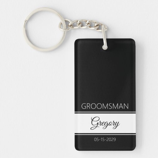 Groomsman Thank You Keychain (Voorkant)