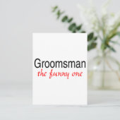 Groomsman The Funny One Briefkaart (Staand voorkant)