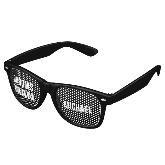 GROOMSMAN Trouwgunst Zwart-wit A08 Retro Zonnebril (Gekanteld)