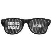 GROOMSMAN Trouwgunst Zwart-wit A08 Retro Zonnebril (Voorkant)